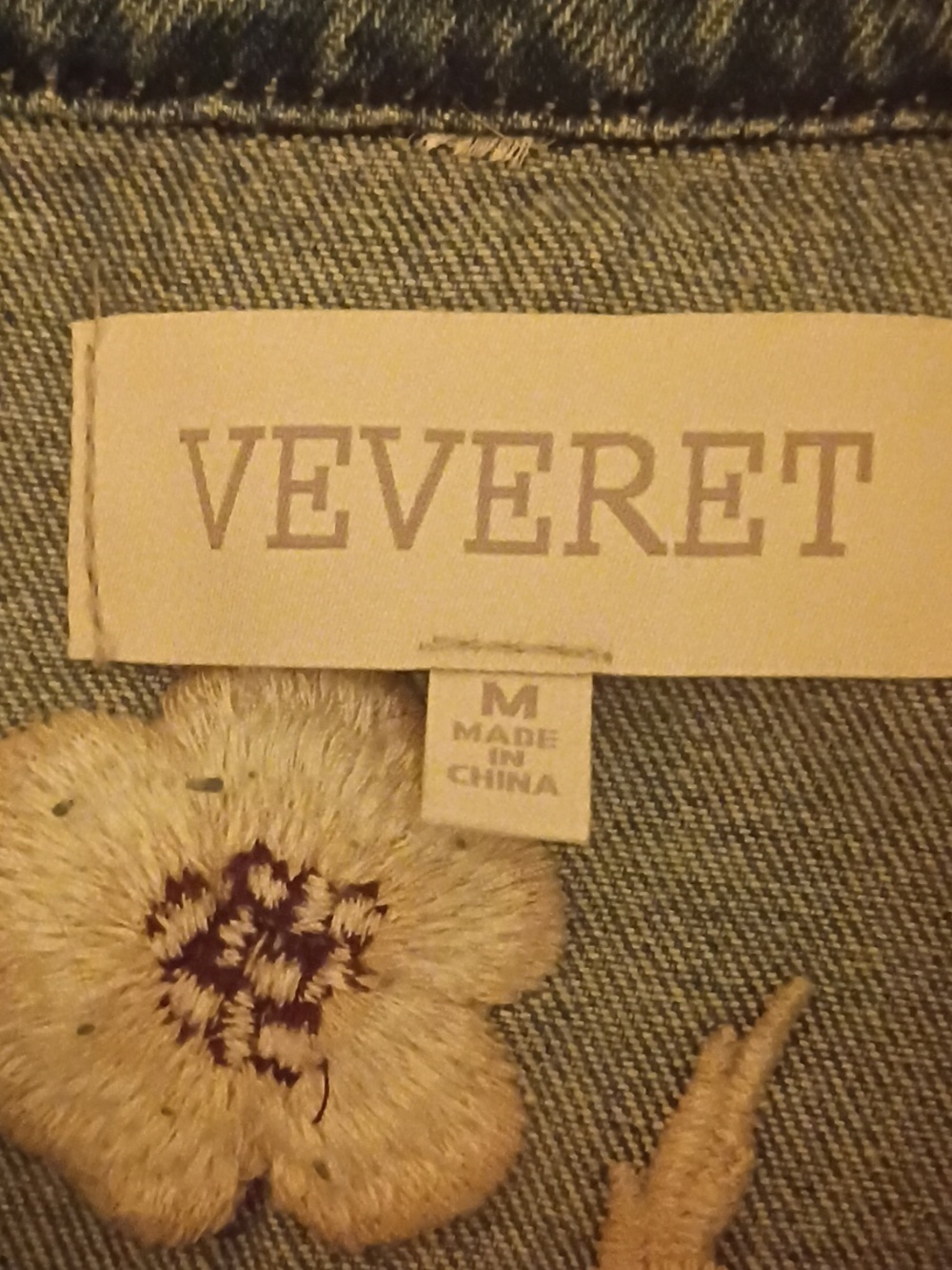 Vintage Veveret Embroidered Jean Jacket - Picture 2 of 10